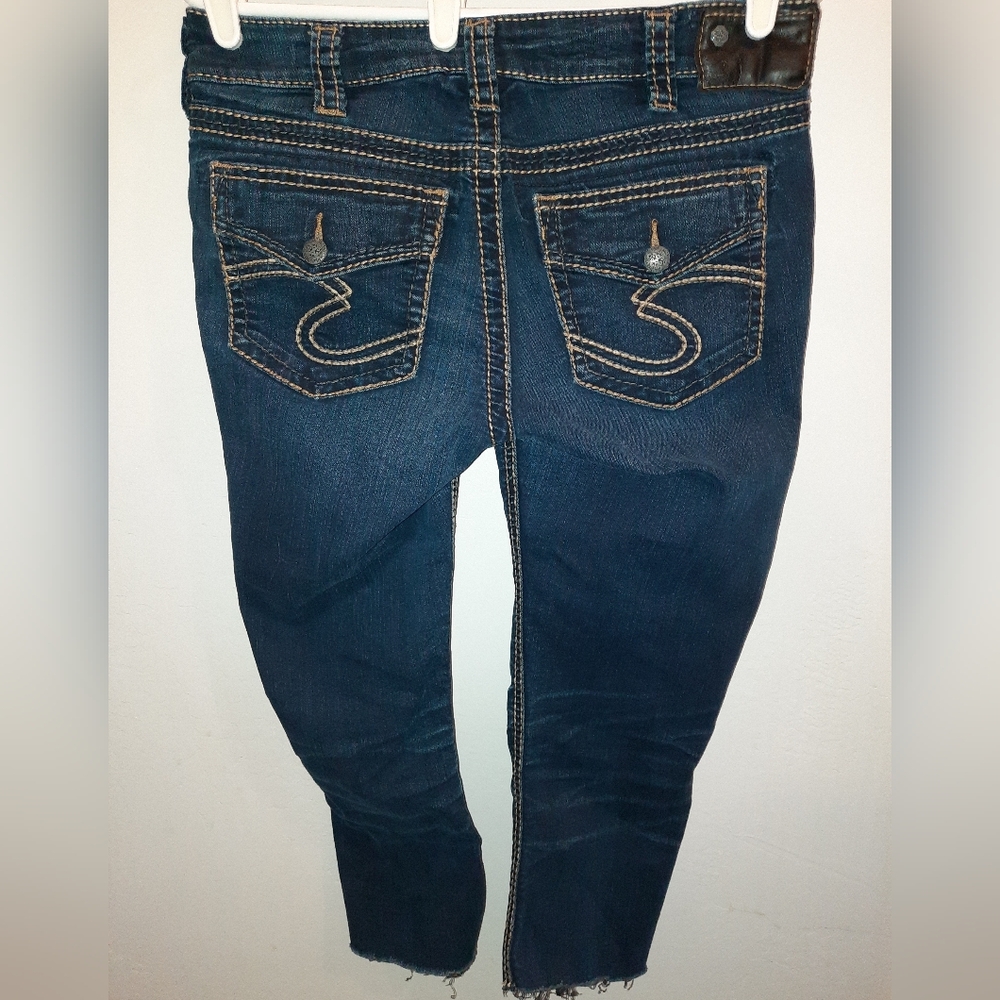 Silver Suki Mid Super Skinny capris size 30 cut off EUC